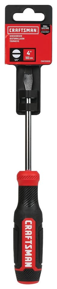 CRAFTSMAN Red 1/4-in 4-in Flathead Screwdriver