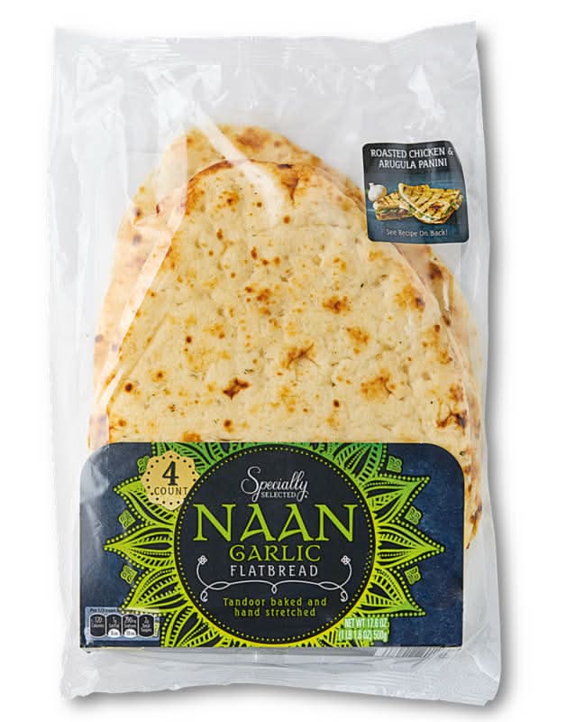 Specially Selected Garlic Naan Flatbread (17.6 oz, 4 ct)