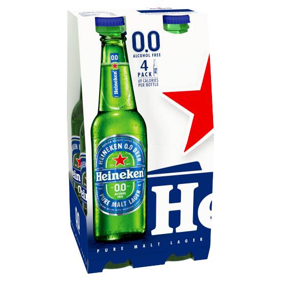 Heineken 0.0 Lager Beer (4 x 330ml)