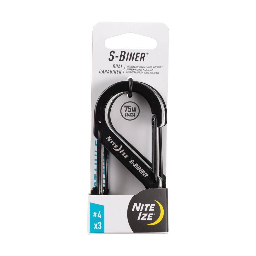 Nite Ize 3-Pack 3.52-in Double Wire Carabiner | SB4-A1-3R3