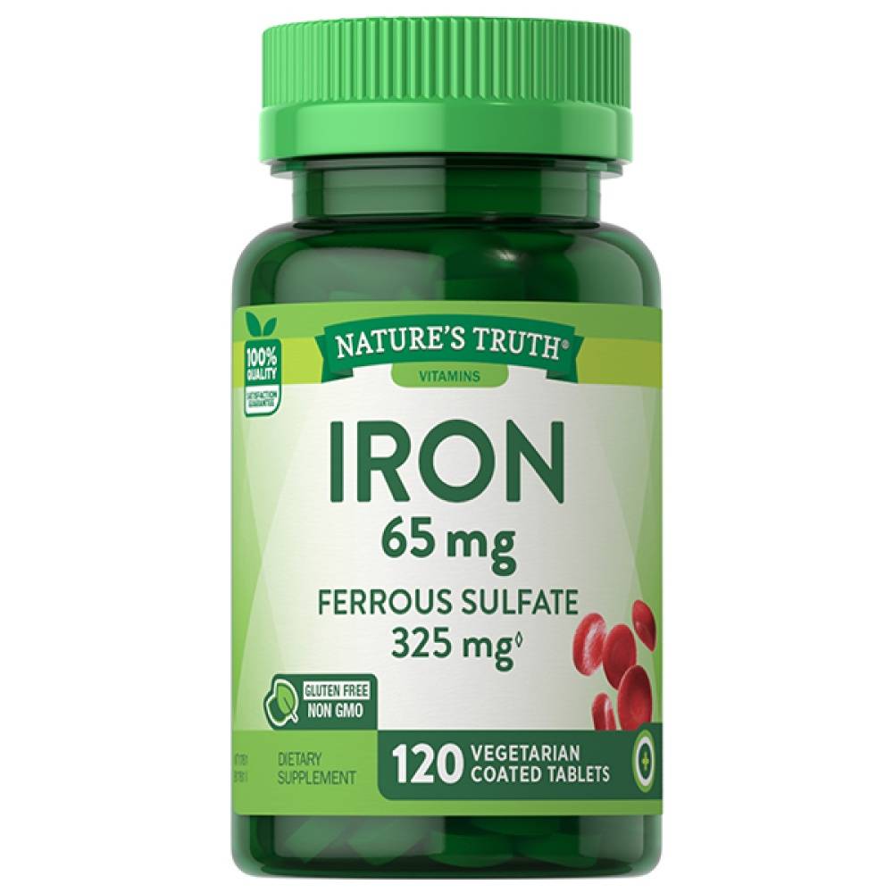 Nature's Truth Iron 65 mg Ferrous Sulfate 325 mg Gluten Free (2.1 lbs)