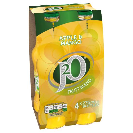 J2O Apple and Mango Soft Drink With Sugar and Sweetener. (4 x 275ml)