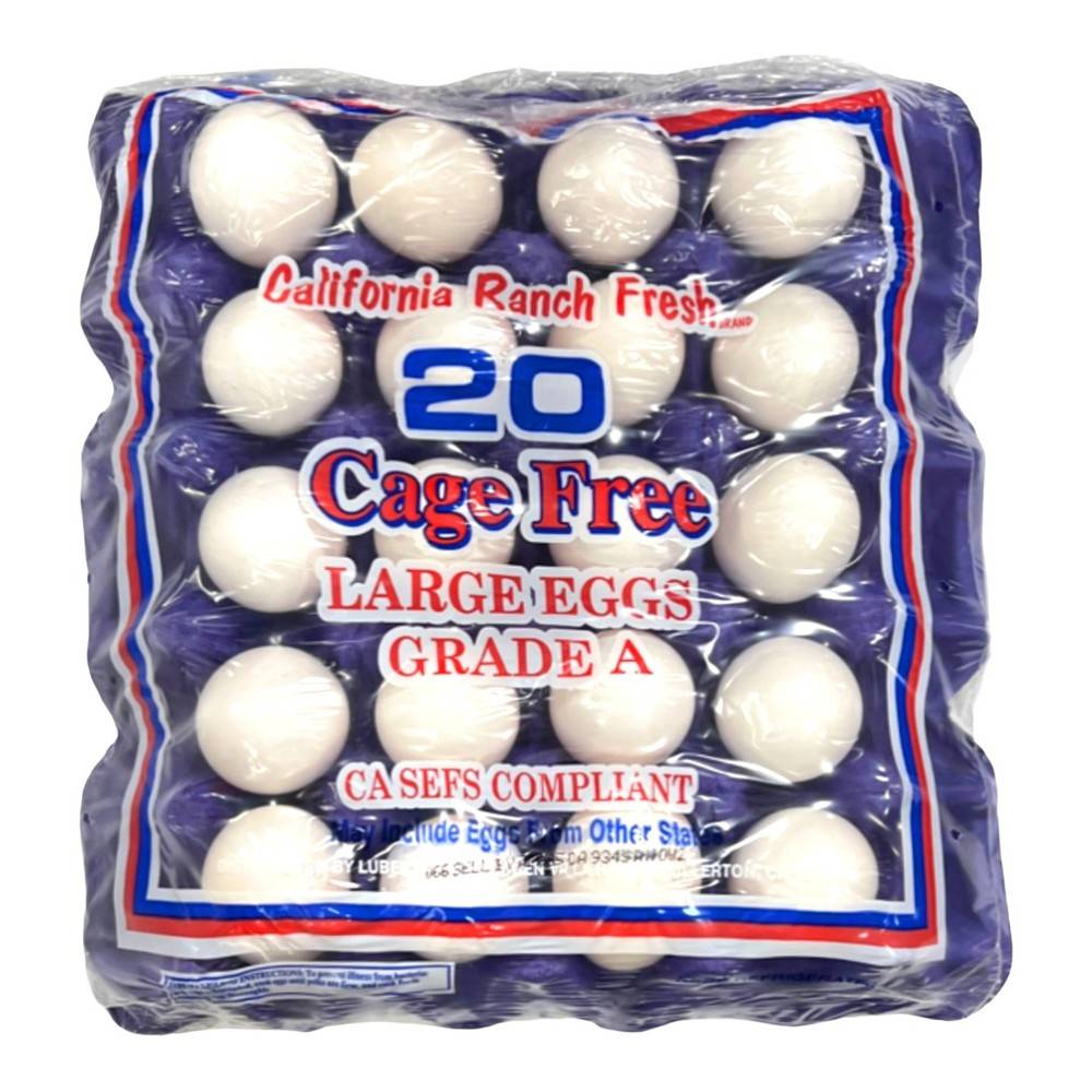 California Ranch Fresh Cage Free Large Grade a Eggs (20 eggs)