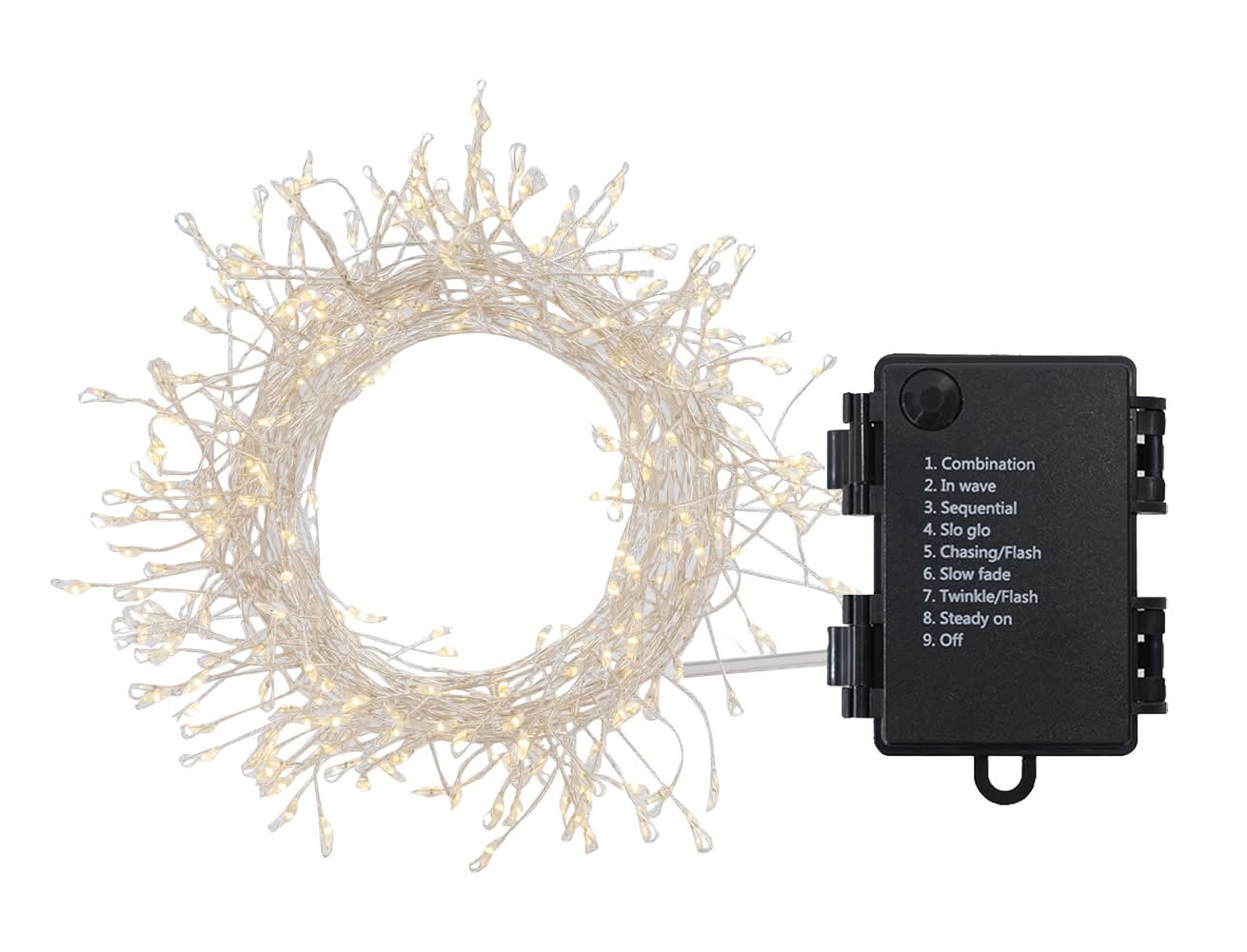 Harbor Breeze 27-ft Battery-operated Siver/Black Indoor/Outdoor String Light with White -Light LED Micro Bulbs