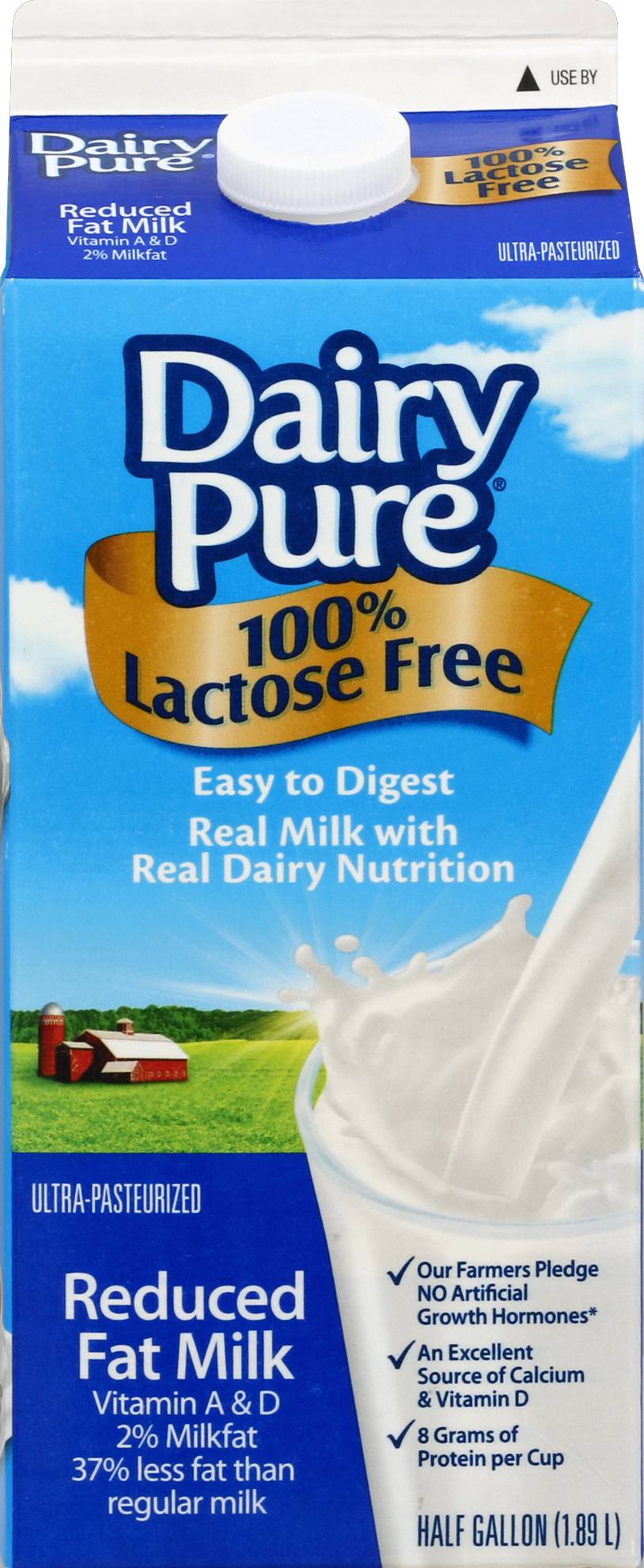 DairyPure 100% Lactose Free Reduced Fat Milk (1.89 L)