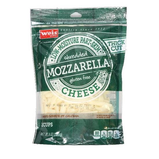Weis Shredded Mozzarella Thick Cut Cheese