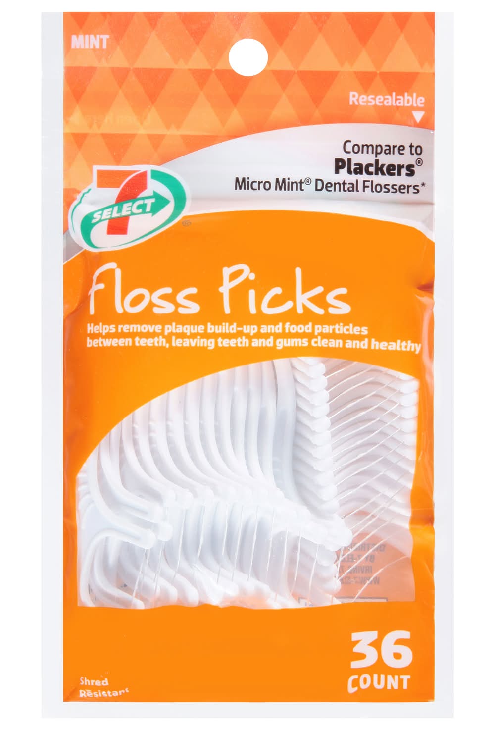 7-Select Floss Picks, Mint (36 ct)