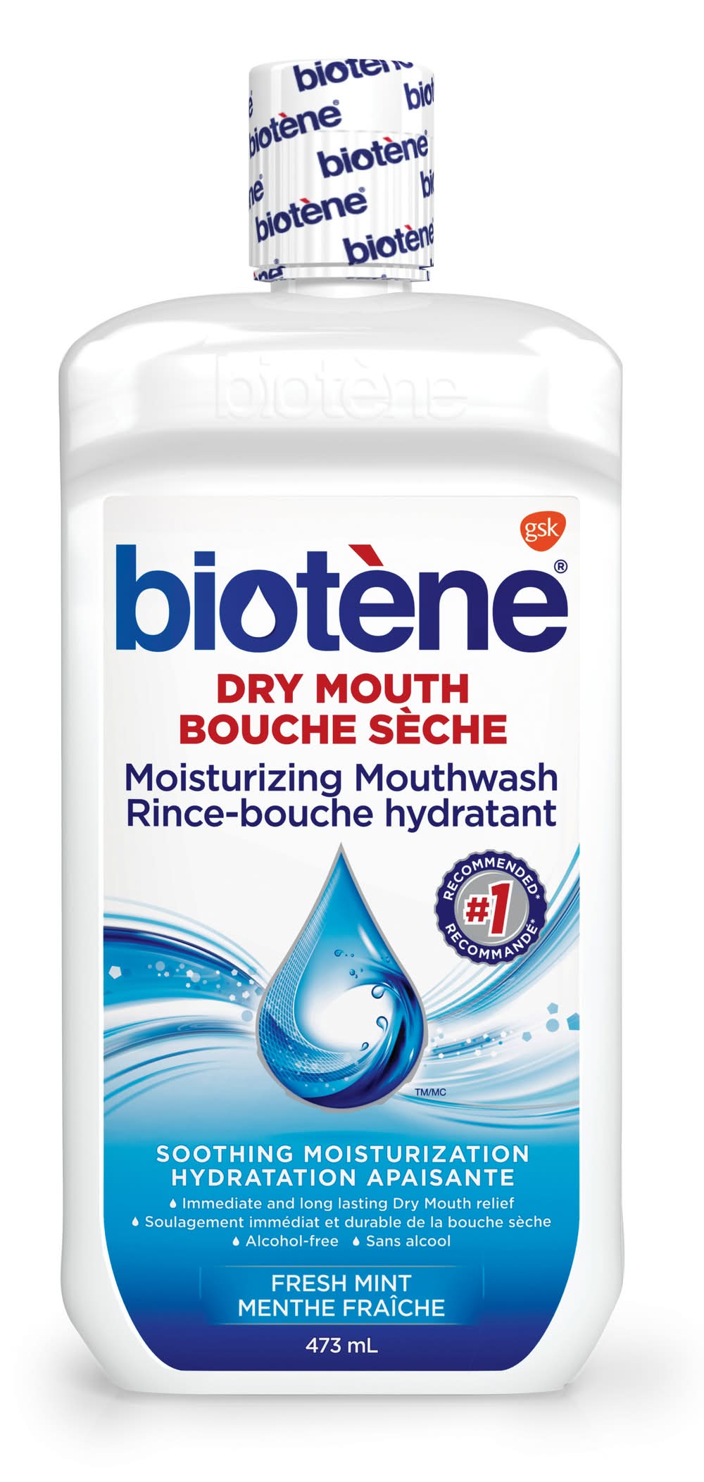 Biotène Dry Mouth Moisturizing Mouthwash, Fresh Mint (473 ml)