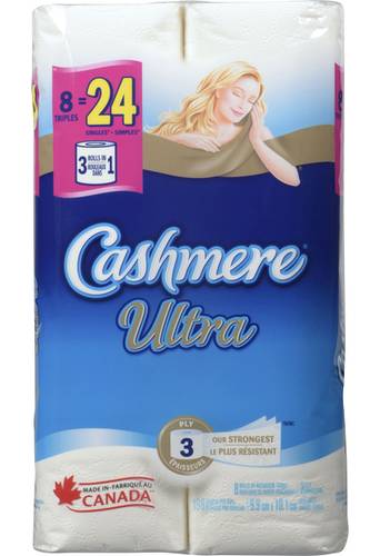 Cashmere Ultra 3-ply Bath Tissue (800 g, 8 ct)