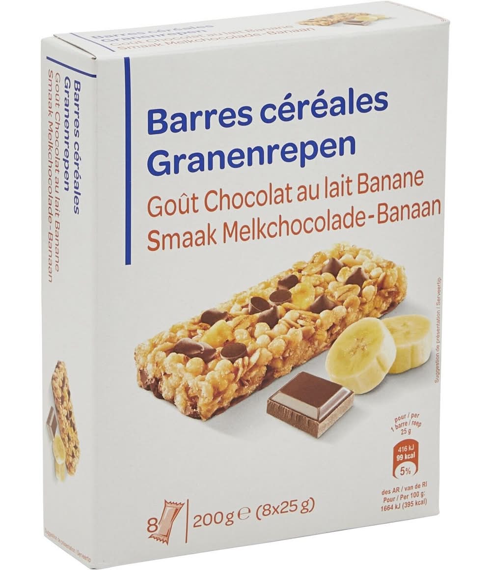 Carrefour - Barres céréales chocolat banane (200g)