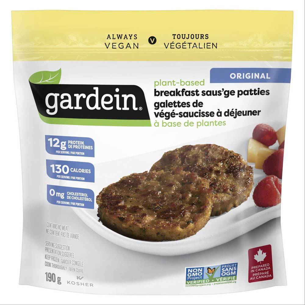 Gardein Original Plant-Based Breakfast Sausage Patties (190 g)