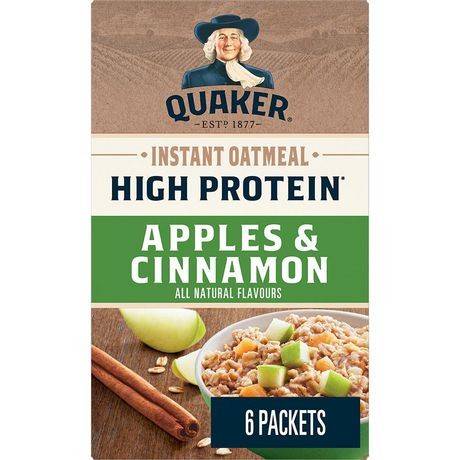 Quaker Instant Oats High Protein Apple & Cinnamon (6 ct)