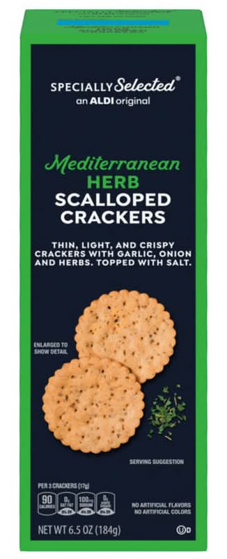 Specially Selected Mediterranean Herb Scalloped Crackers
