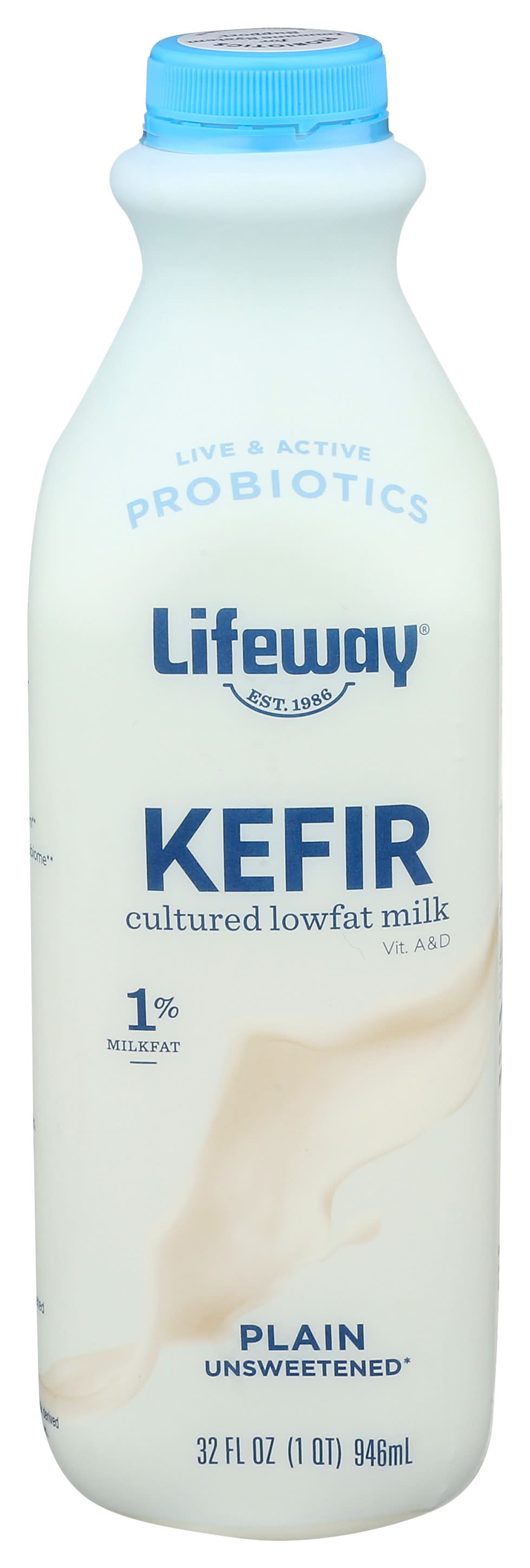 Lifeway 1% Fat Plain Unsweetened Kefir Cultured Milk (32 fl oz)