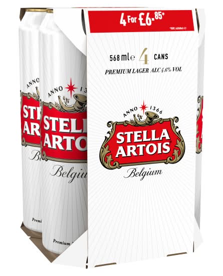 Stella Artois Lager, Belgium Premium Beer (4 x 568ml)