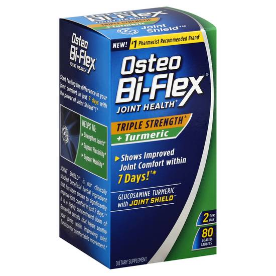 Osteo Bi-Flex Joint Health Triple Strength + Turmeric Supplement (80 ct)
