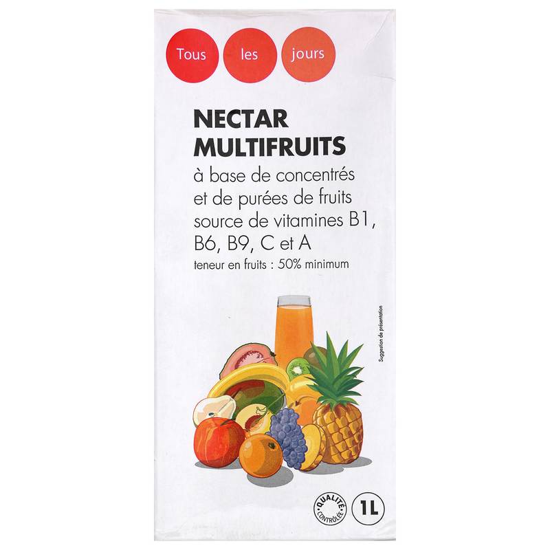 Tous Les Jours - Jus de nectar multifruits (1L)