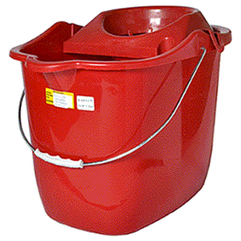 Red Bucket With Mop Wringer