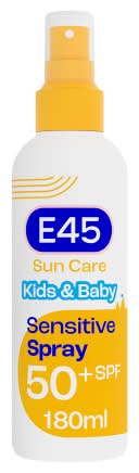 E45 Kids & Baby Sun Care Spf 50+ Sensitive Spray (180ml)
