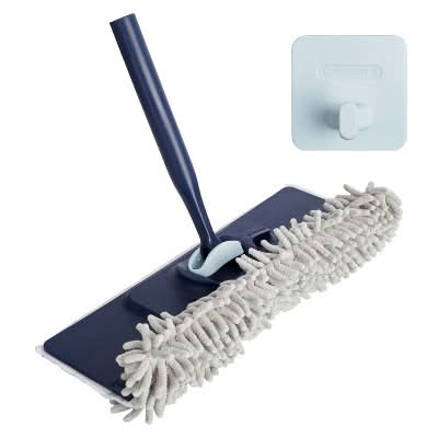 Casabella Click Clean and Organize Angle Broom Head With Dust Pan and Hook