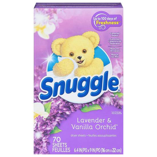 Snuggle Exhilarations Lavender & Vanilla Orchid Fabric Softener Sheets (70 ct)