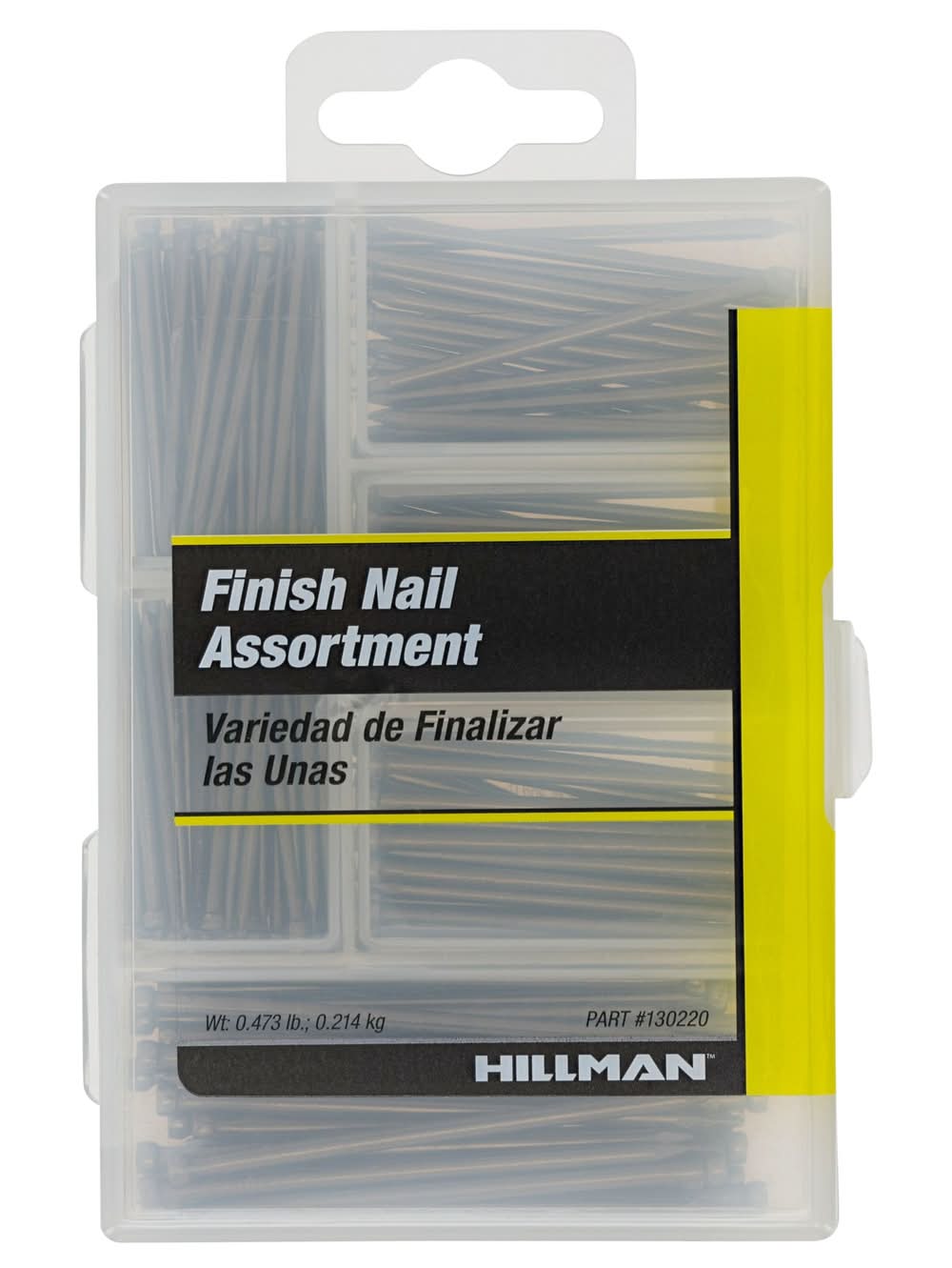 Hillman 5.7 Inch Silver Combo Finish nail assortment kit Kit 150 -Pack