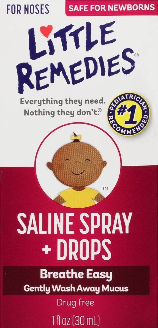Little Remedies Saline Spray Drops For Noses