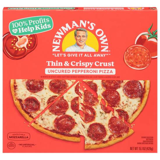 Newman's Own Thin and Crispy Crust Uncured Pepperoni Pizza
