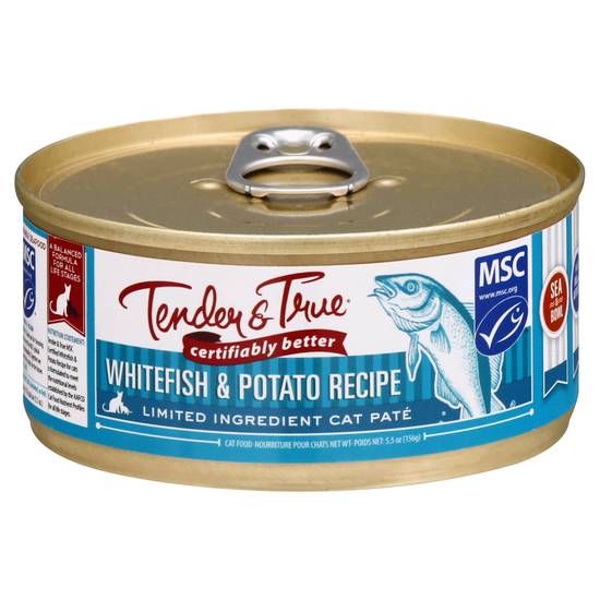 Tender & True Whitefish & Potato Recipe Cat Pate (5.5 oz)