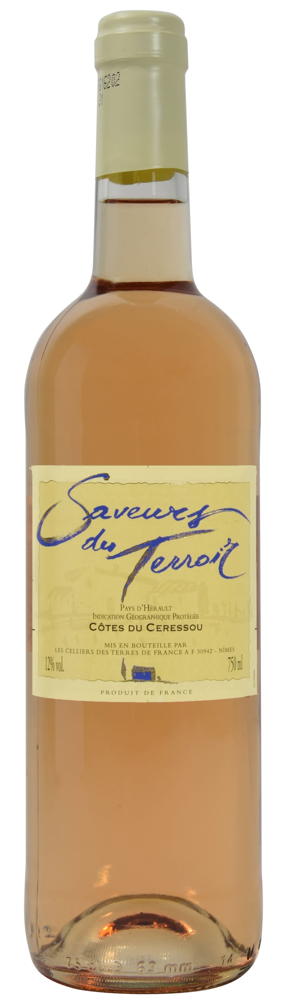 Saveurs du Terroir - Vin rosé pays d'herault côtes du ceressou igp (750ml)