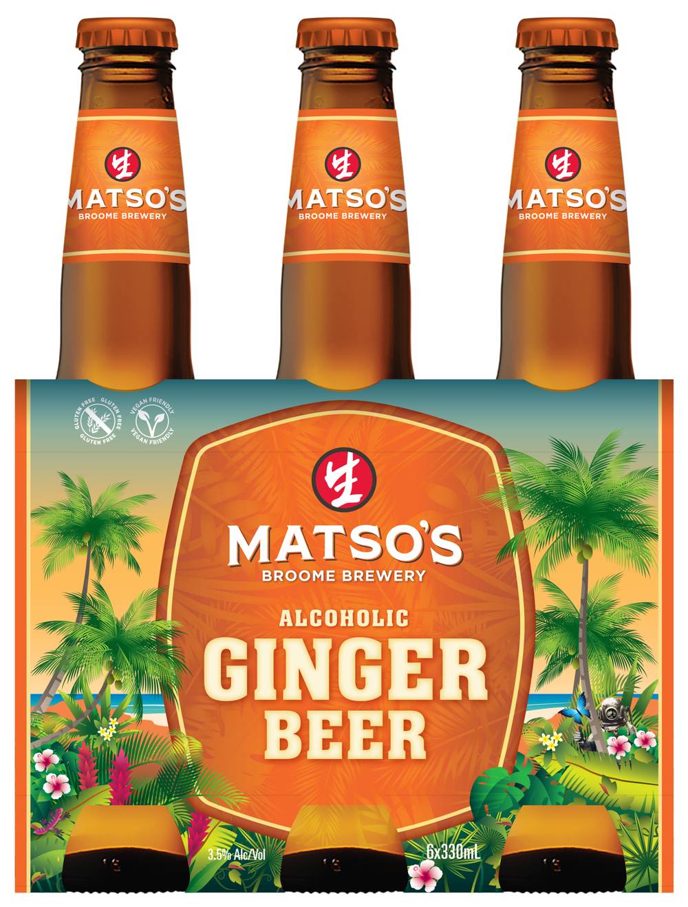 Matso's Ginger Beer Bottle 330mL X 6 pack