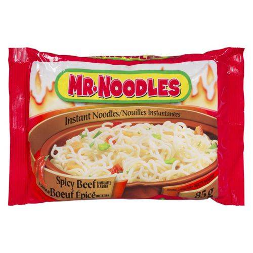 Mr. noodles nouilles instantanées au bœuf épicé (85 g) - instant noodles, spicy beef (85 g)