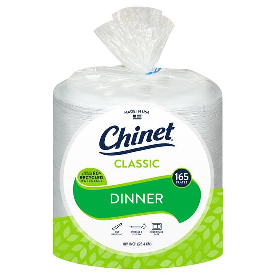 Chinet Classic 10.375 Inch Dinner Plates (165 ct)