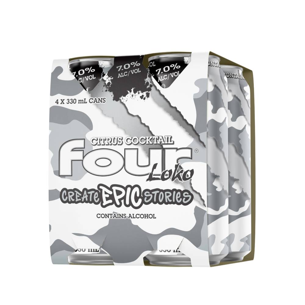 Four Loko White Can 330mL X 4 pack