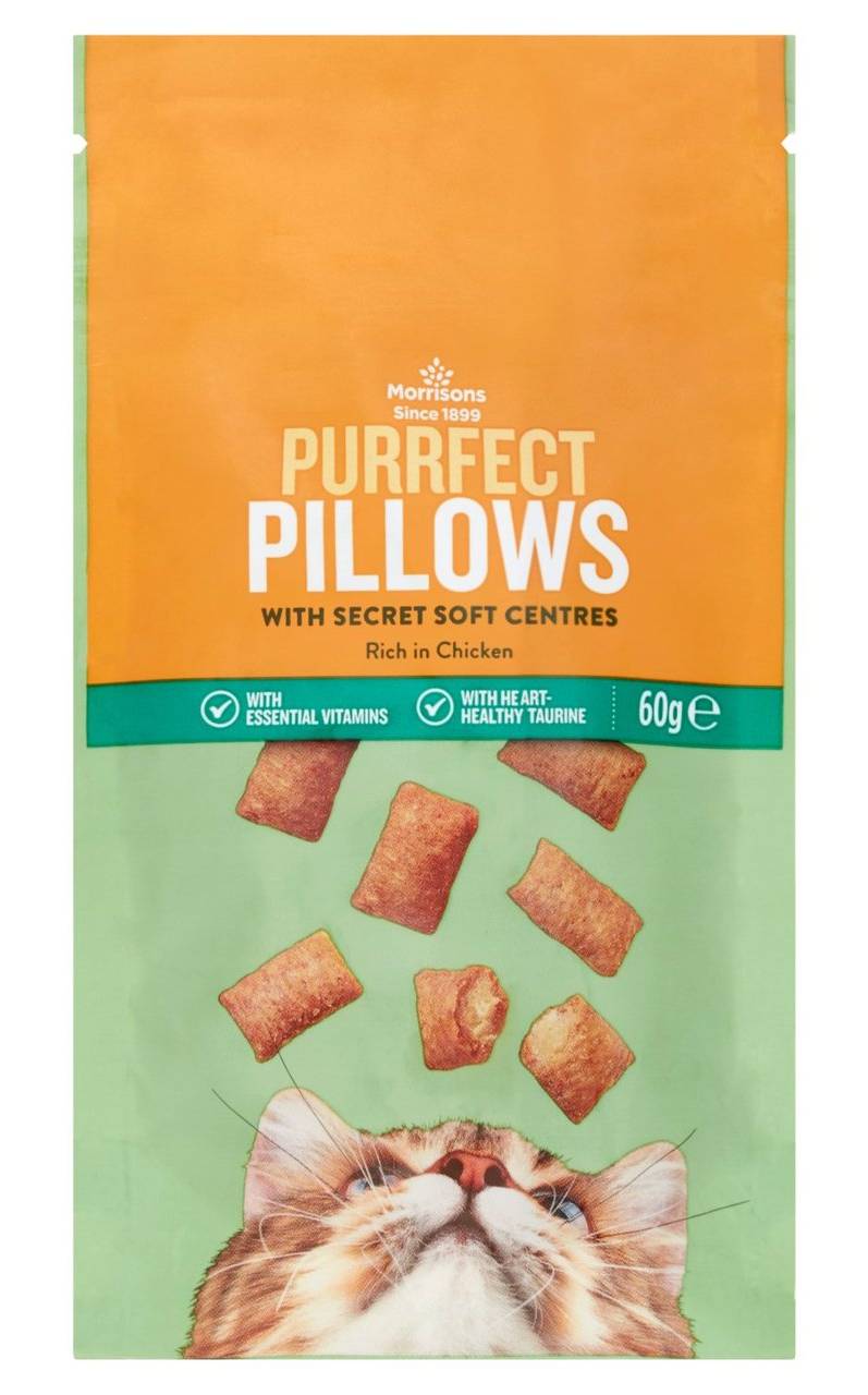 Morrisons Chicken Cat Snack Pillows 60G