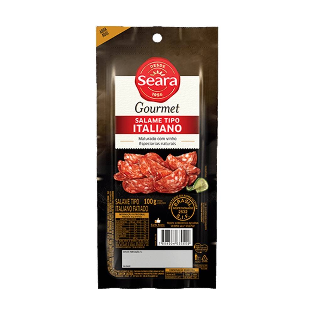 Seara salame tipo italiano fatiado gourmet (100 g)