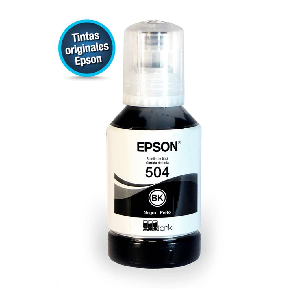 Botella de Tinta Original Epson T504120-AL Negro