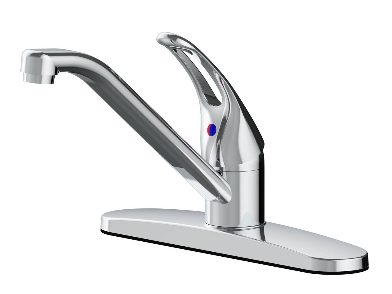 Project Source WAKEBRIDGE Polished Chrome Single Handle Kitchen Faucet (Deck Plate Included) | 67103W-0301