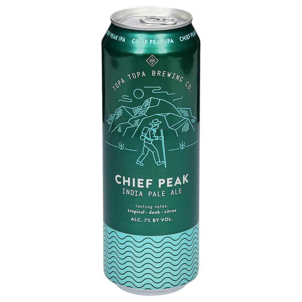 TOPA TOPA BREWING CO. Chief Peak India Pale Ale Beer (19.2 fl oz)