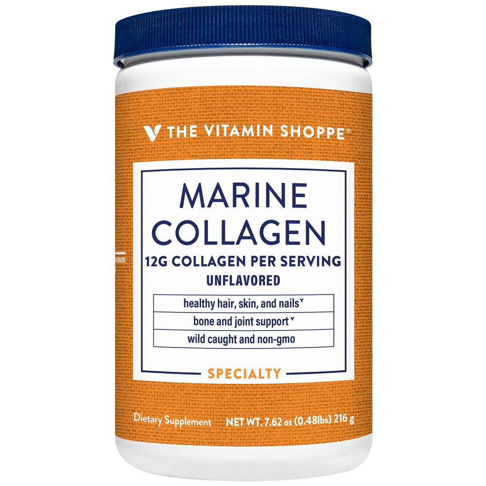 The Vitamin Shoppe Marine Collagen Powder Supports Hair Skin and Nails