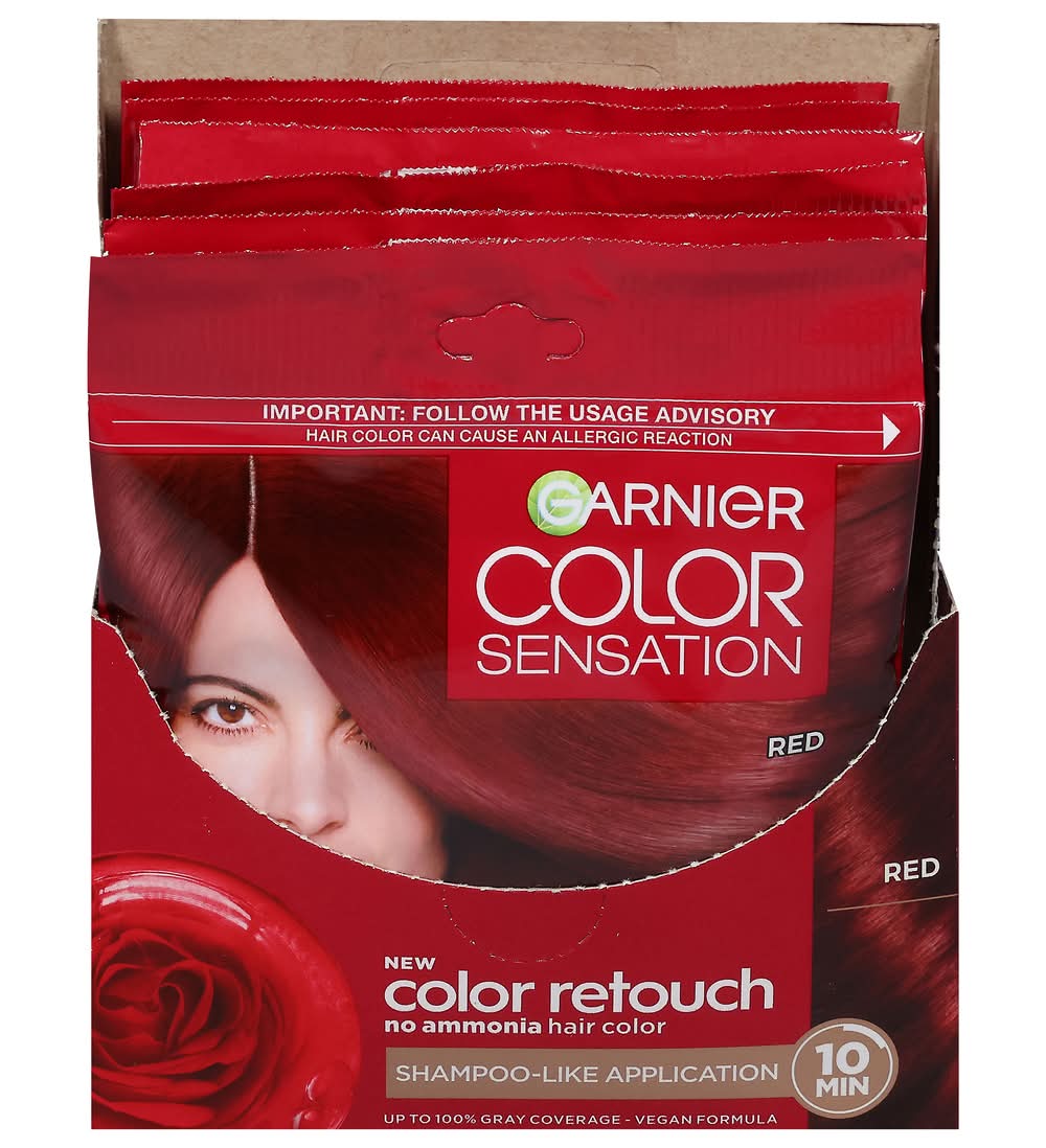 Garnier Color Sensation & Retouch Hair Color, Red (1.36 fl oz)
