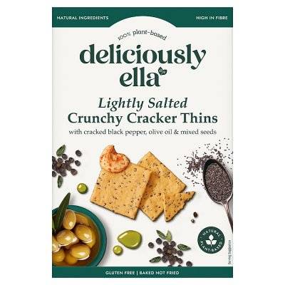 Deliciously Ella Lightly Salted Crunchy Cracker Thins