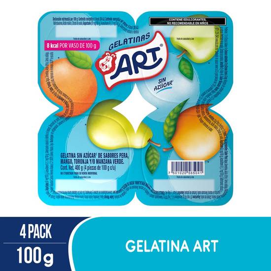 Gelatina Art Sin Azúcar 12 piezas de 125 gr c/u a precio de socio