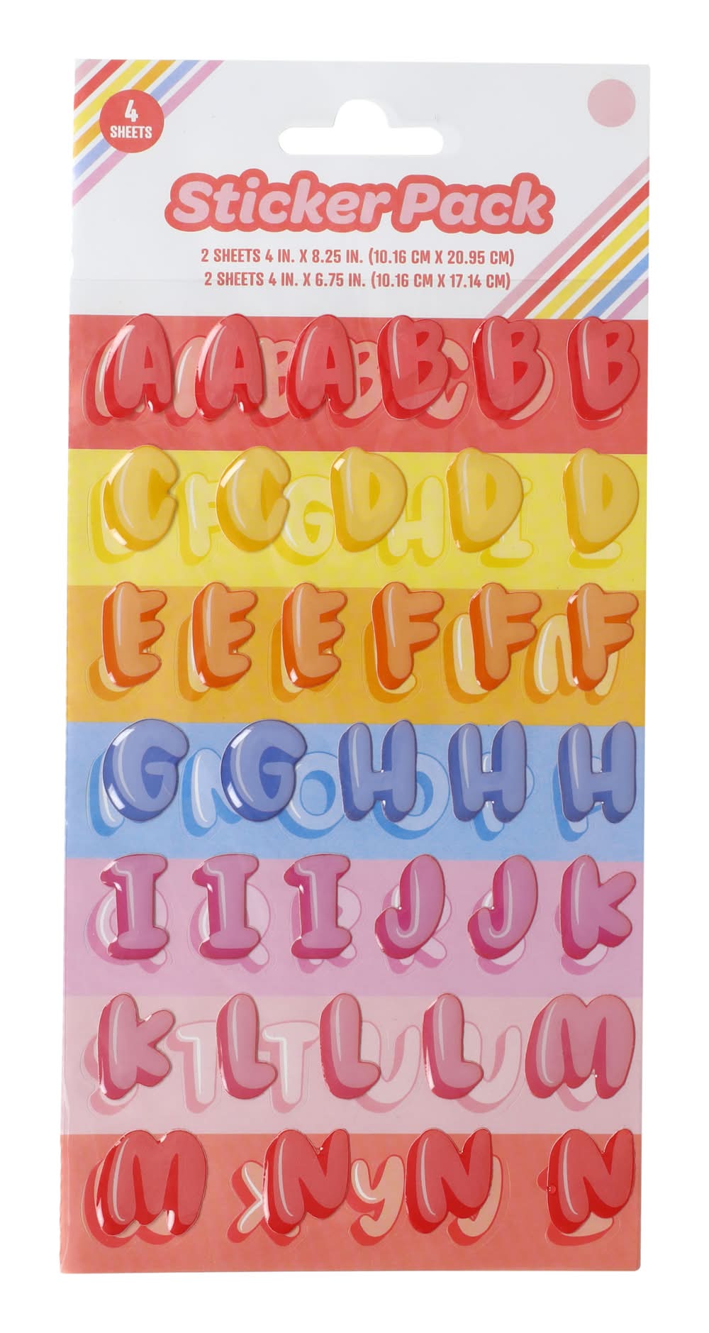 Bubble Letters Sticker Pack