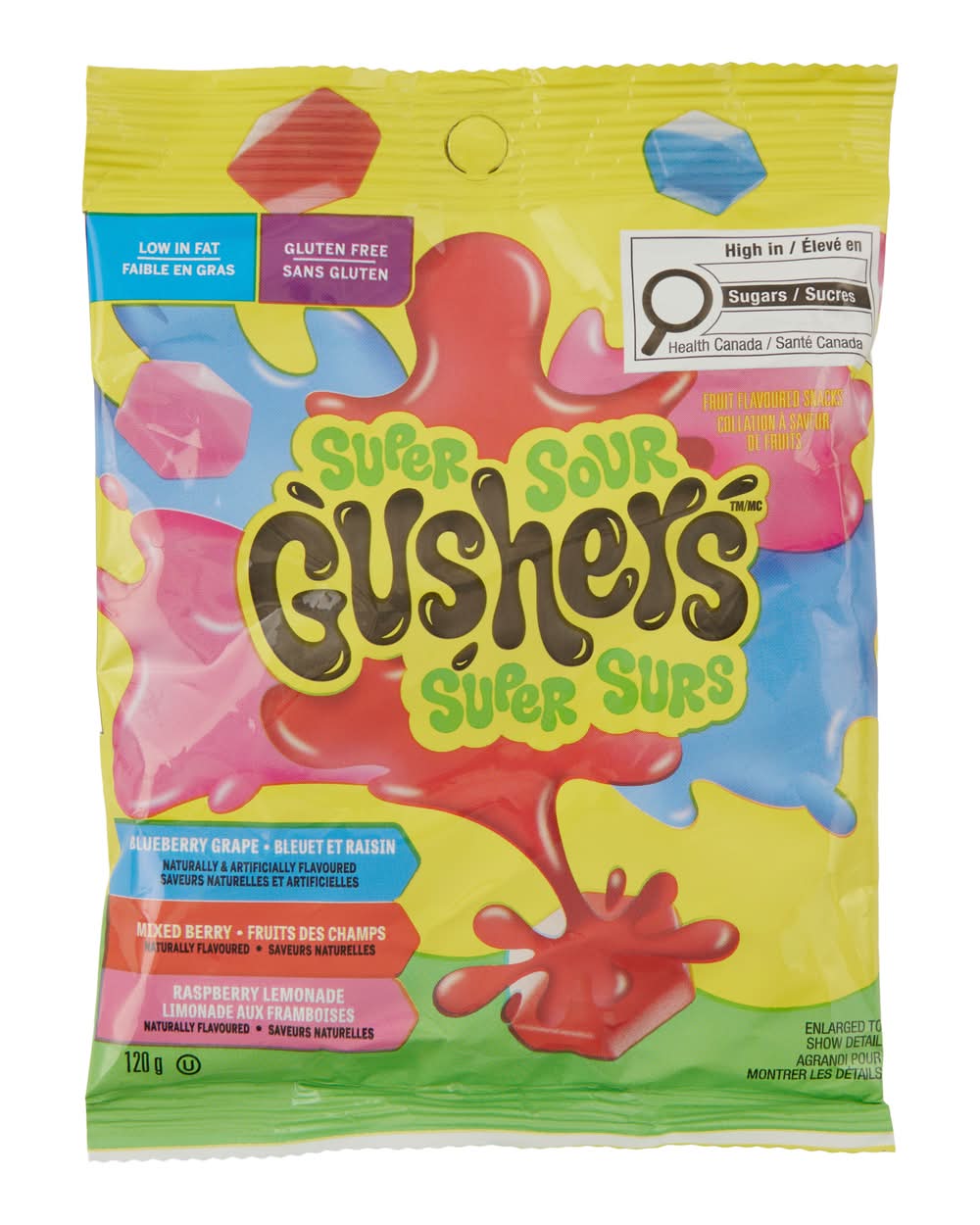 Gushers Super Sour Fruit Snacks, Assorted (120 g)