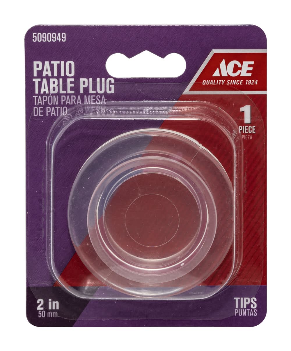 ACE Plastic Umbrella Hole Ring And Cap Set Clear Round 2 In. W 1 Pk