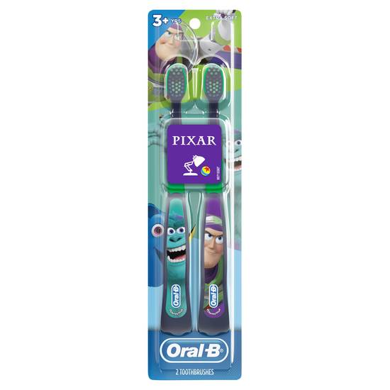 Oral-B Kids Manual Toothbrush featuring Disney & Pixar's Toy Story, Soft Bristles, For Children and Toddlers 3+, 2 count 