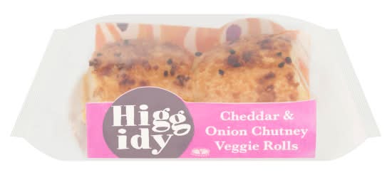 Higgidy Cheddar & Onion Chutney Veggie Rolls (2 pack)