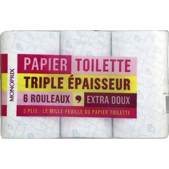 Monoprix Papier Toilette Triple Épaisseur Les 6 Rouleaux