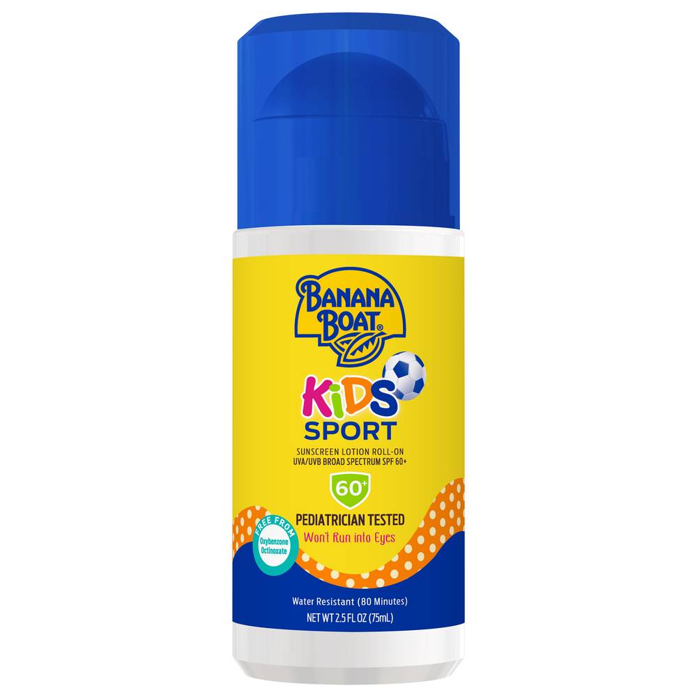 Banana Boat Kids Sunscreen Roll-On Lotion Spf 60+